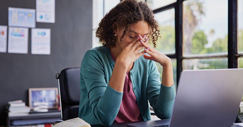 Woman Dealing With Burnout